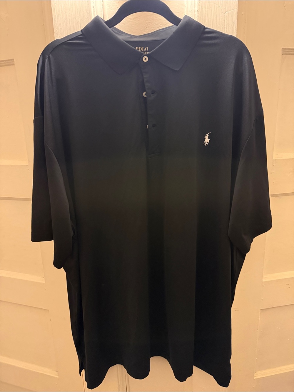 Polo by Ralph Lauren Black Short-Sleeve Polo with White Pony Logo